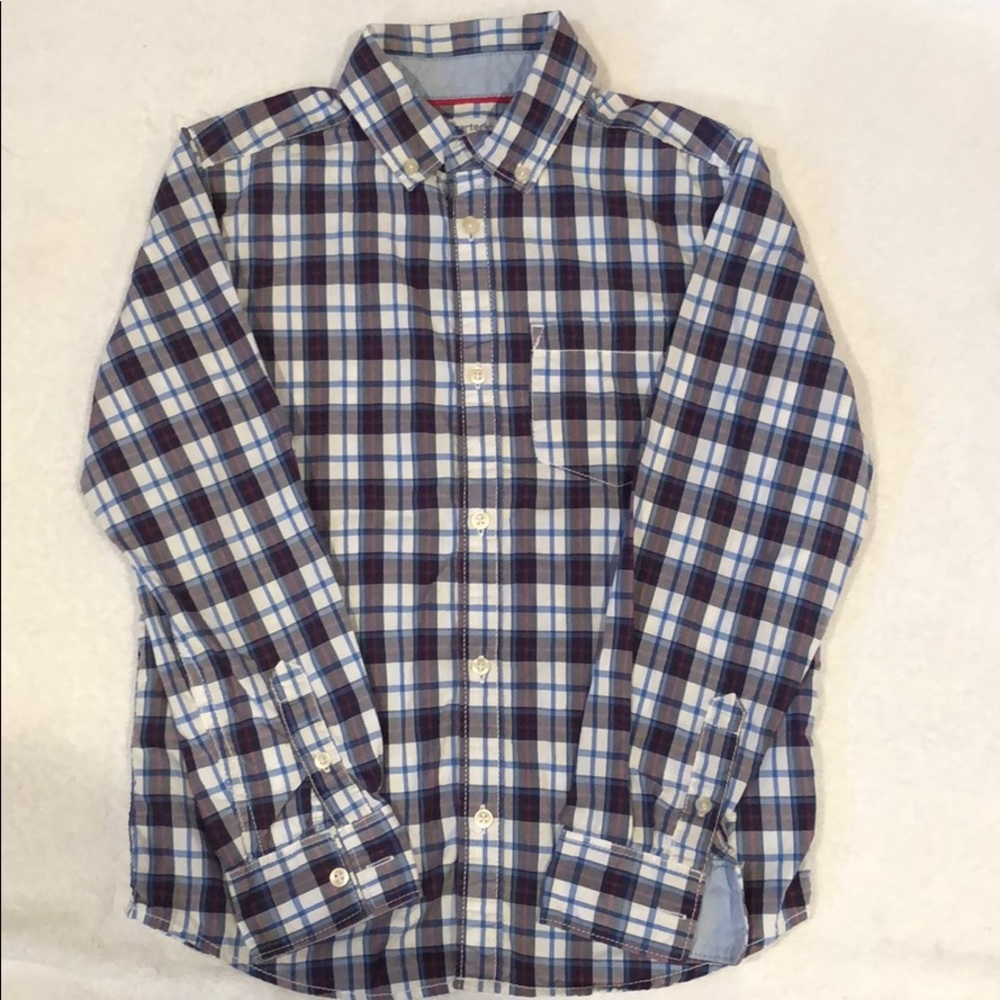 Boys plaid button down shirt - Size 8